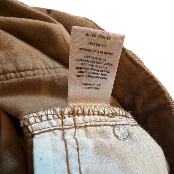 Talbots khaki straight leg cords- size 8 - Picture 4 of 6